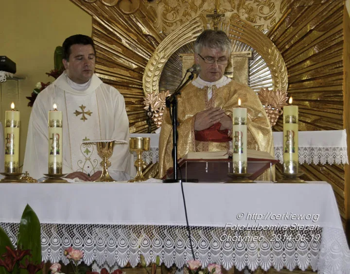 Wspólne uroczystości święta Bożego Ciała  w Chotyńcu.