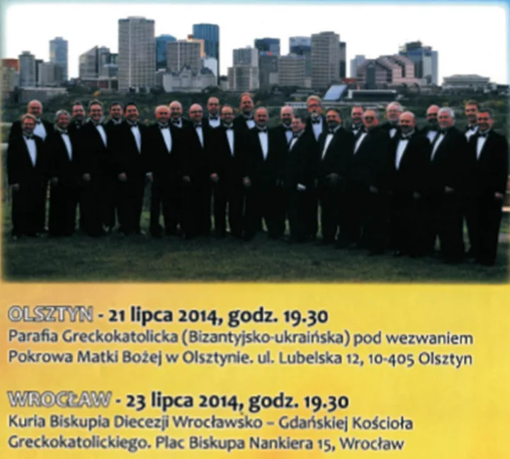 Koncert ukraińskiej muzyki chóralnej w Olsztynie i Wrocławiu