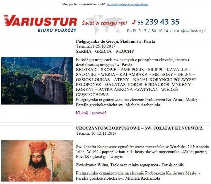 Oferty pielgrzymek