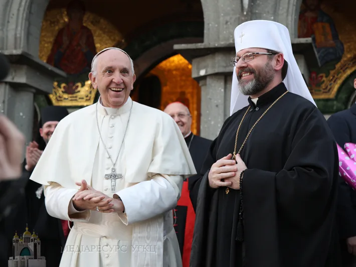 Слово Блаженнішого Святослава до Папи Франциска з нагоди його візиту до собору Святої Софії