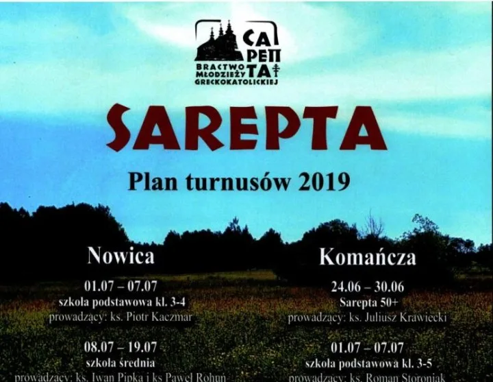 Zapraszamy na SAREPTĘ