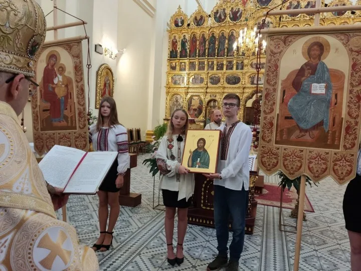 Освячення хоругов та ікони святого Івана Хрестителя в перемиському соборі